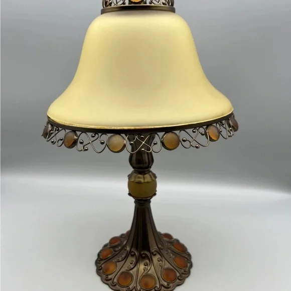 PartyLite Amber Accent Lamp Candle Holder - Picture 2 of 9